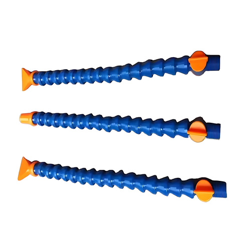 Flexible hoses for guiding coolants and oils in lathe and milling machines (2 of them)
