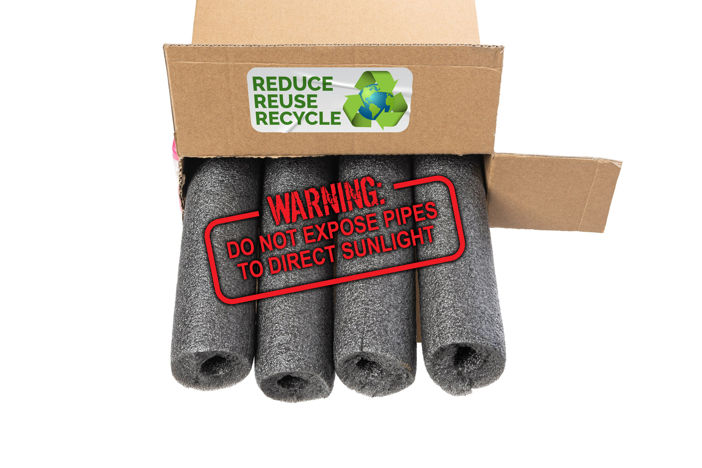 Insulation for Copper and Steel Plumbing Pipes with Zip