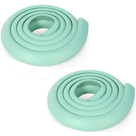 U-Shape Furniture Table Edge Protectors Foam Baby Safety Bumper Guard 2x2M - Cyan