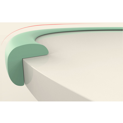 U-Shape Furniture Table Edge Protectors Foam Baby Safety Bumper Guard 2x2M - Cyan